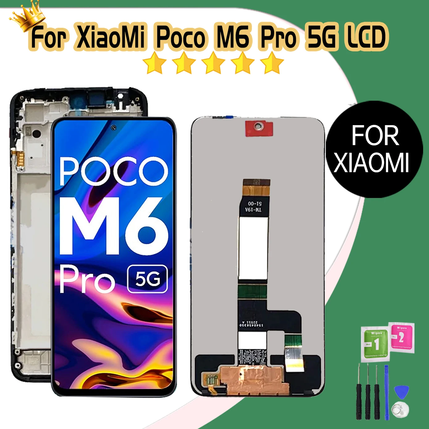 Протестированный высококачественный 6 79 "для Xiaomi Poco M6 Pro ЖК-дисплей 23076PC4BI
