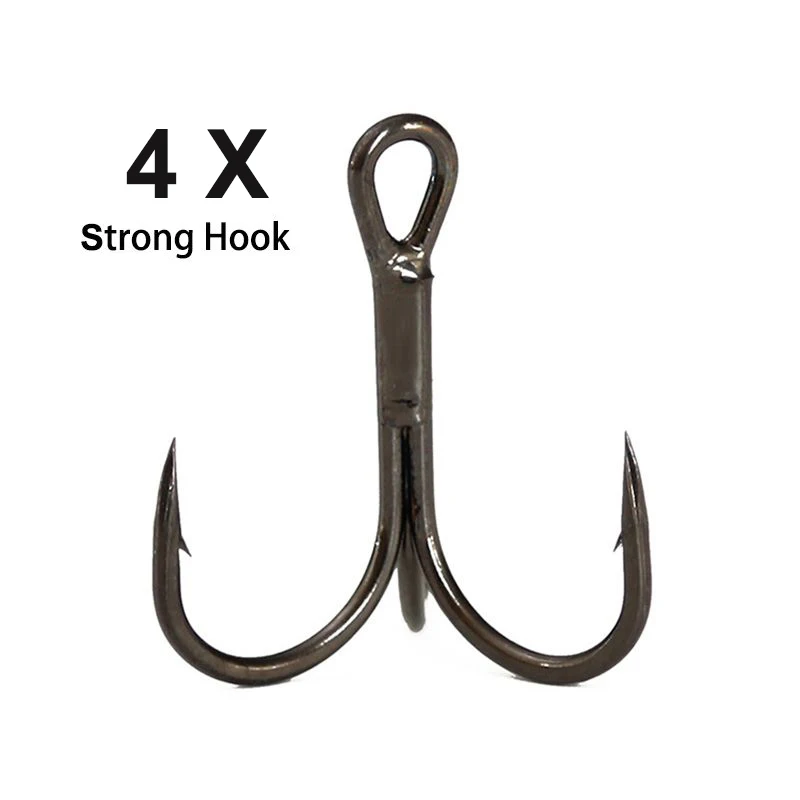 4X Strong Treble Hooks 1/2/4/6/8/10/12 HIgh Carbon Steel Barbed Fishhook Super Sharp Black Nickle Treble Fishing Hooks
4X Strong Treble Hooks 1/2/4/6/8/10/12 HIgh Carbon Steel Barbed Fishhook Super Sharp Black Nickle Treble Fishing Hooks