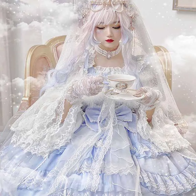2023 Lolita Dress Women Summer Sleeveless JSK Lolita Dress Sweet Blue Multilayer Lolita Birthday Party Dress For Young Girls
2023 Lolita Dress Women Summer Sleeveless JSK Lolita Dress Sweet Blue Multilayer Lolita Birthday Party Dress For Young Girls