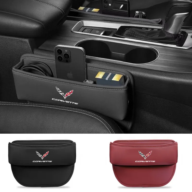 

Car Slit Box Organizer PU Leather Car Seat Crevice Gap Storage Bag for Corvette C1 C2 C3 C4 C5 C5 C6 C7 C6-R C8