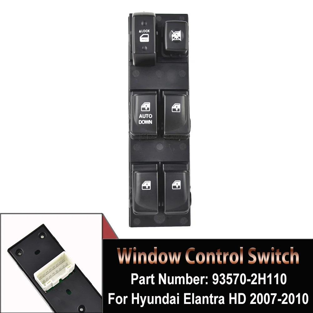 

93570-2H110 Top Quality 16 PIN Front Door-Window Switch 935702H110 For Hyundai Elantra HD 2007 2008 2009 2010 Car Accessories