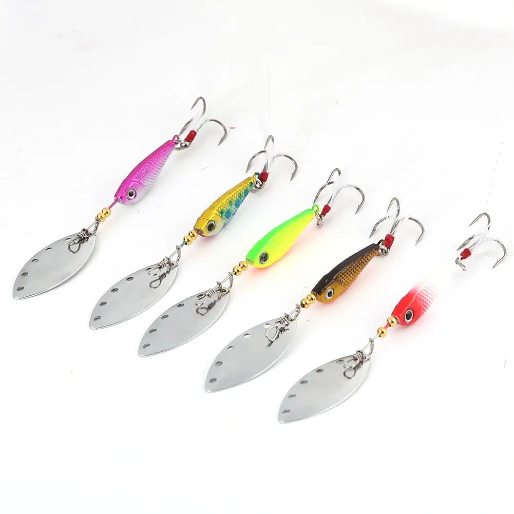 Rotating Sequins Lures with Color Feather Belt 3 Treble Hooks Fishing Tackles Outdoor Portable Hard Fishing Carrying
Rotating Sequins Lures with Color Feather Belt 3 Treble Hooks Fishing Tackles Outdoor Portable Hard Fishing Carrying
