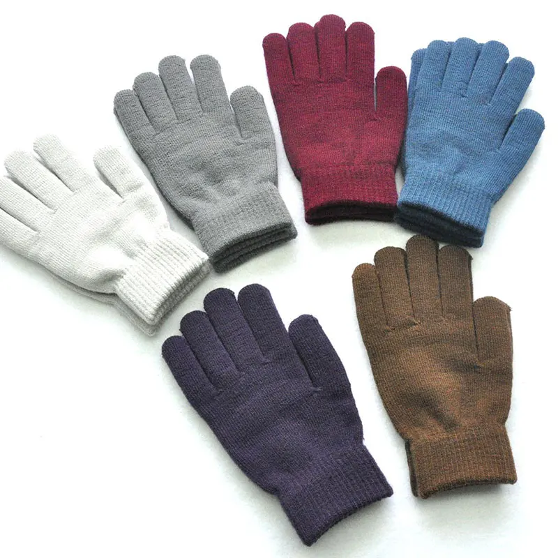 

2023 эластичные перчатки с закрытыми пальцами, теплые плотные велосипедные Модные женские и мужские зимние теплые вязаные шерстяные перчатк...