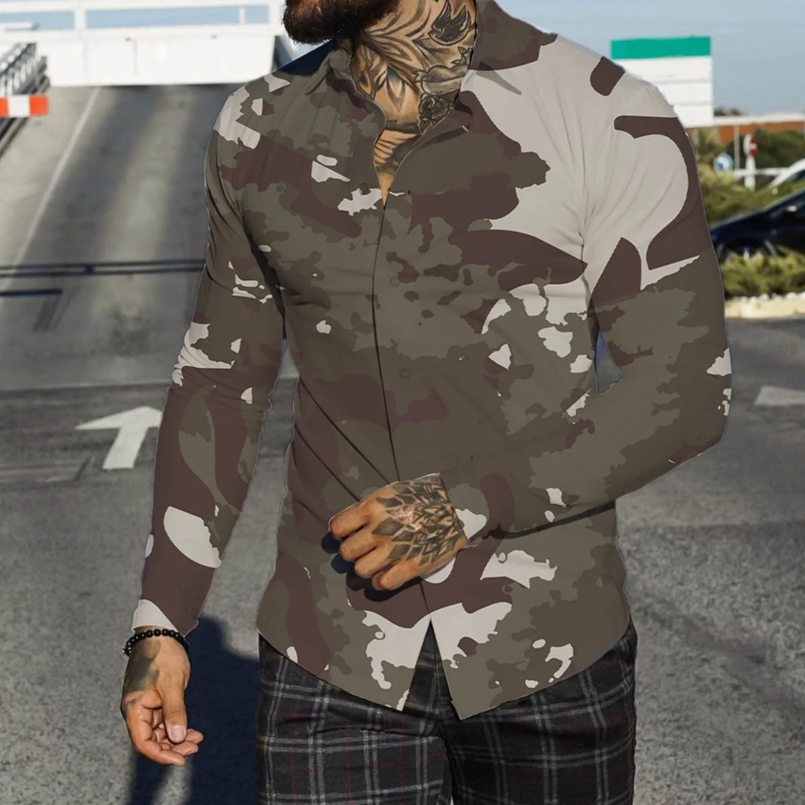 New Autumn Men'S Long Sleeve Shirt Lapel Fashion Camouflage Shirt Casual Loose Shirt Single Breasted Comfortable Oversize Shirts
New Autumn Men'S Long Sleeve Shirt Lapel Fashion Camouflage Shirt Casual Loose Shirt Single Breasted Comfortable Oversize Shirts