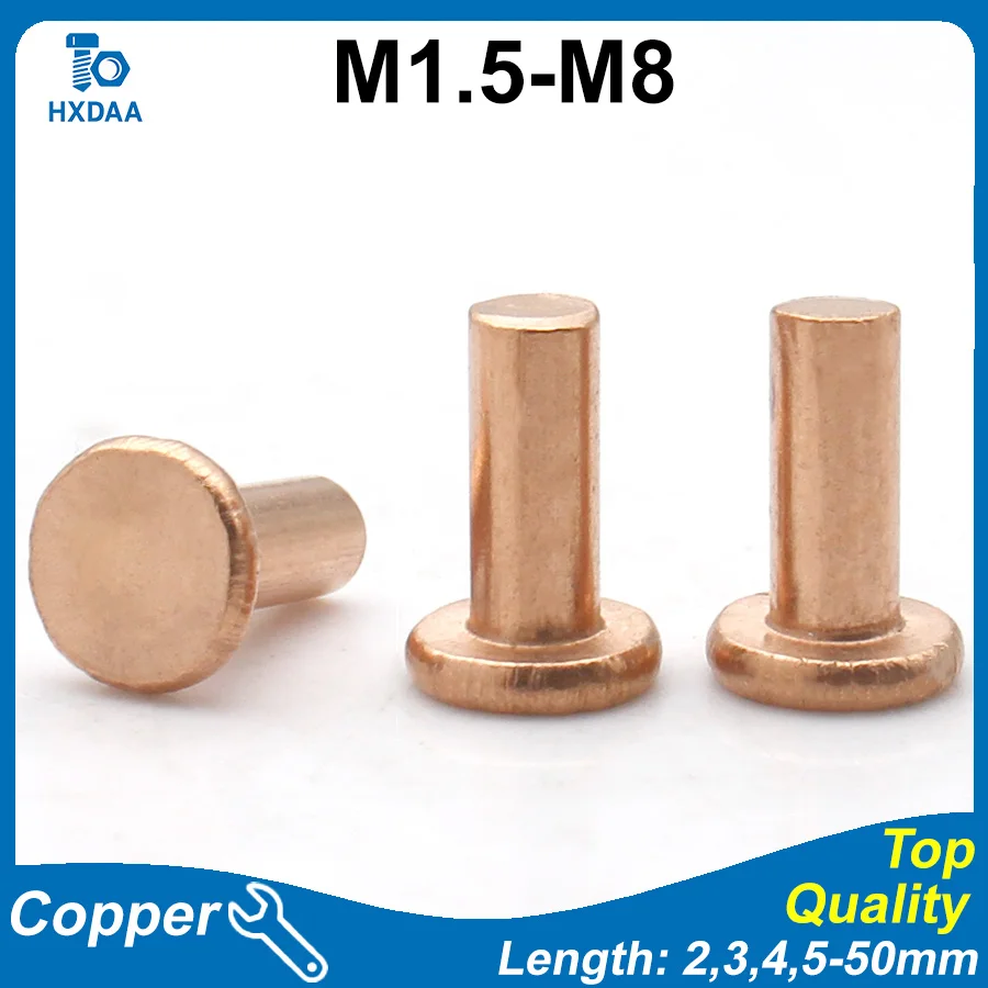 Заклепки медные плоские GB109 XIAOCHAO 1-50 шт. M1.5 M2 M2.5 M3 M4 M5 M6 M8
Заклепки медные плоские GB109 XIAOCHAO 1-50 шт. M1.5 M2 M2.5 M3 M4 M5 M6 M8
