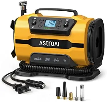 Tire Inflator Portable Air Compressor for Car Tire 150PSI 12V DC/110V AC with Dual Metal Motors &LED Light,Automotive Car
Tire Inflator Portable Air Compressor for Car Tire 150PSI 12V DC/110V AC with Dual Metal Motors &LED Light,Automotive Car