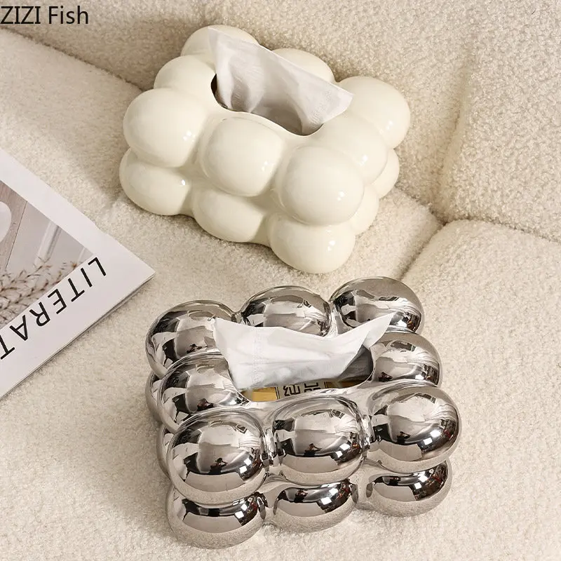 Creative Bubble Ceramic Tissue Boxes Cotton Candy Shape Paper Towel Case Coffee Table Desktop Removable Tissue Box Holder
Creative Bubble Ceramic Tissue Boxes Cotton Candy Shape Paper Towel Case Coffee Table Desktop Removable Tissue Box Holder