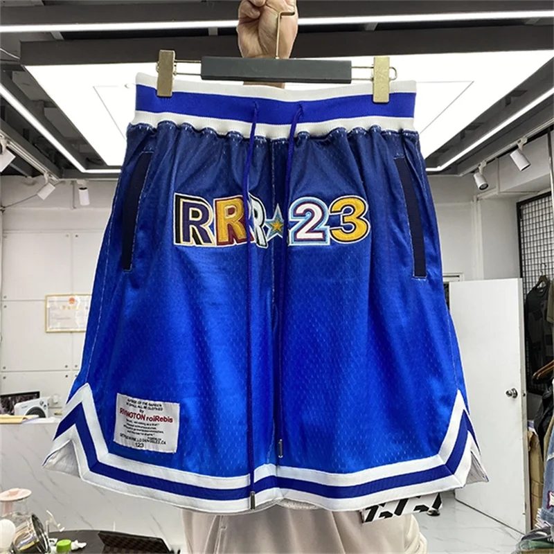 RRR123 Embroidered Letters Fish Scale Crackle Double-Layer Mesh Breathable Men's And Women's Basketball Shorts
RRR123 Embroidered Letters Fish Scale Crackle Double-Layer Mesh Breathable Men's And Women's Basketball Shorts