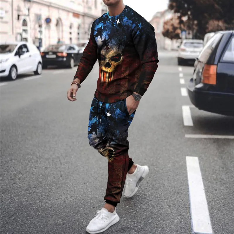 High Quality 2022 New 3D Printing Men's Casual Sports Suit Skeleton Harajuku Long Sleeve Men's Round Neck Two Piece Autumn 
High Quality 2022 New 3D Printing Men's Casual Sports Suit Skeleton Harajuku Long Sleeve Men's Round Neck Two Piece Autumn