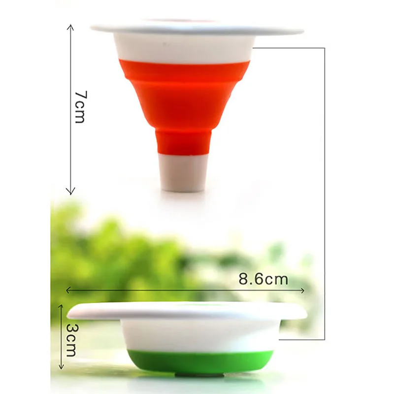 Foldable Funnel Silicone Collapsible Funnel Folding Portable Funnels Be Hung Household Liquid Dispensing Kitchen Tools
Foldable Funnel Silicone Collapsible Funnel Folding Portable Funnels Be Hung Household Liquid Dispensing Kitchen Tools