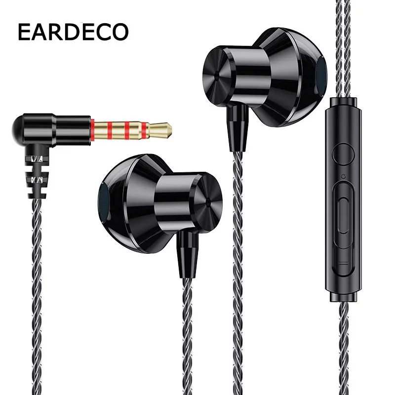 Проводные наушники EARDECO 3 5 мм проводные наушники-вкладыши L-типа с басами и