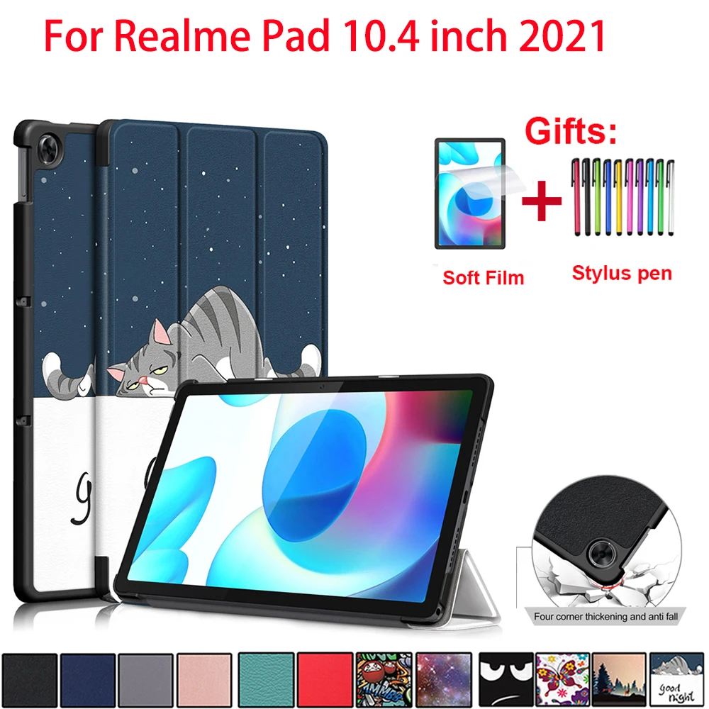Чехол для Realme Pad 10,4 дюйма, 2021 дюйма, искусственная кожа, складная подставка, Магнитный защитный чехол для Funda RealmePad 2021, планшет для детей
Чехол для Realme Pad 10,4 дюйма, 2021 дюйма, искусственная кожа, складная подставка, Магнитный защитный чехол для Funda RealmePad 2021, планшет для детей