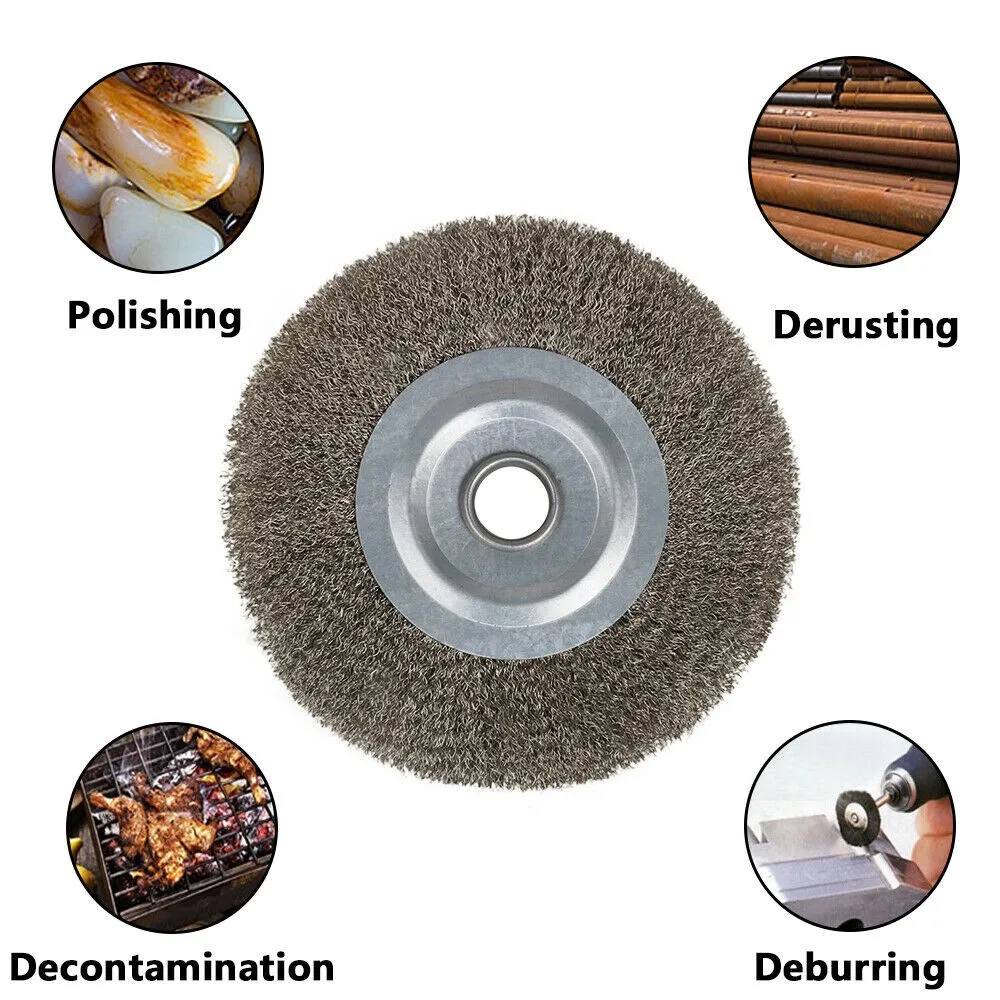 Arbor Stainless Steel Wire Wheel Brush 16mm Hole Diamter 125mm For Diamter Metal Burring Polishing Rust Removal Abrasive Tools
Arbor Stainless Steel Wire Wheel Brush 16mm Hole Diamter 125mm For Diamter Metal Burring Polishing Rust Removal Abrasive Tools