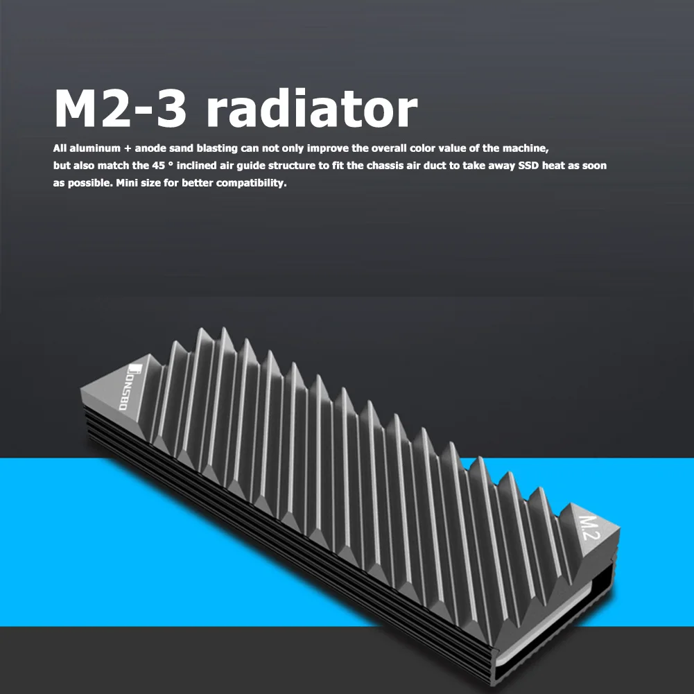 Thermal Radiat Heatsink SSD Hard Disk Heat Sink Aluminum Heat Dissipation Fin with Thermal Pad for PC
Thermal Radiat Heatsink SSD Hard Disk Heat Sink Aluminum Heat Dissipation Fin with Thermal Pad for PC