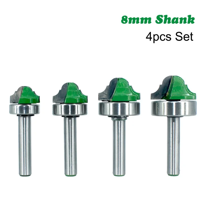4pcs Set 8mm Shank Router Bit Bearing Double Roman Ogee Edging Milling Cutter For Wood Woodwork Line Knife Hobbing
4pcs Set 8mm Shank Router Bit Bearing Double Roman Ogee Edging Milling Cutter For Wood Woodwork Line Knife Hobbing