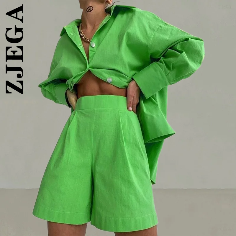 Zjega Women Set New High Waist Sets Elegant Short Pants Sportswear Sexy 2 Piece Set Loose Vintage Women's Tracksuit Set Female
Zjega Women Set New High Waist Sets Elegant Short Pants Sportswear Sexy 2 Piece Set Loose Vintage Women's Tracksuit Set Female