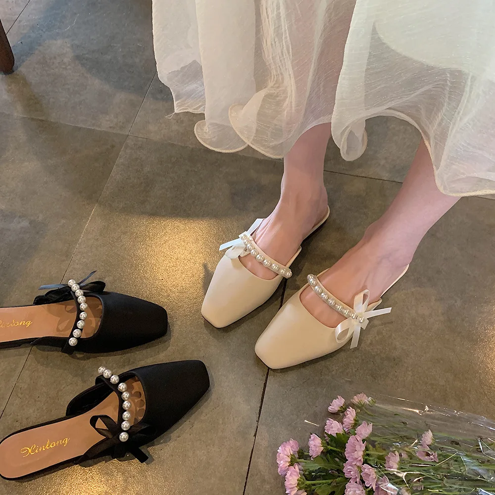 French Lightweight Women Shoes 22 Spring and Summer New Temperament Bow Sandal French Thick Heel All-match Slippers Mujer Sapato
French Lightweight Women Shoes 22 Spring and Summer New Temperament Bow Sandal French Thick Heel All-match Slippers Mujer Sapato
