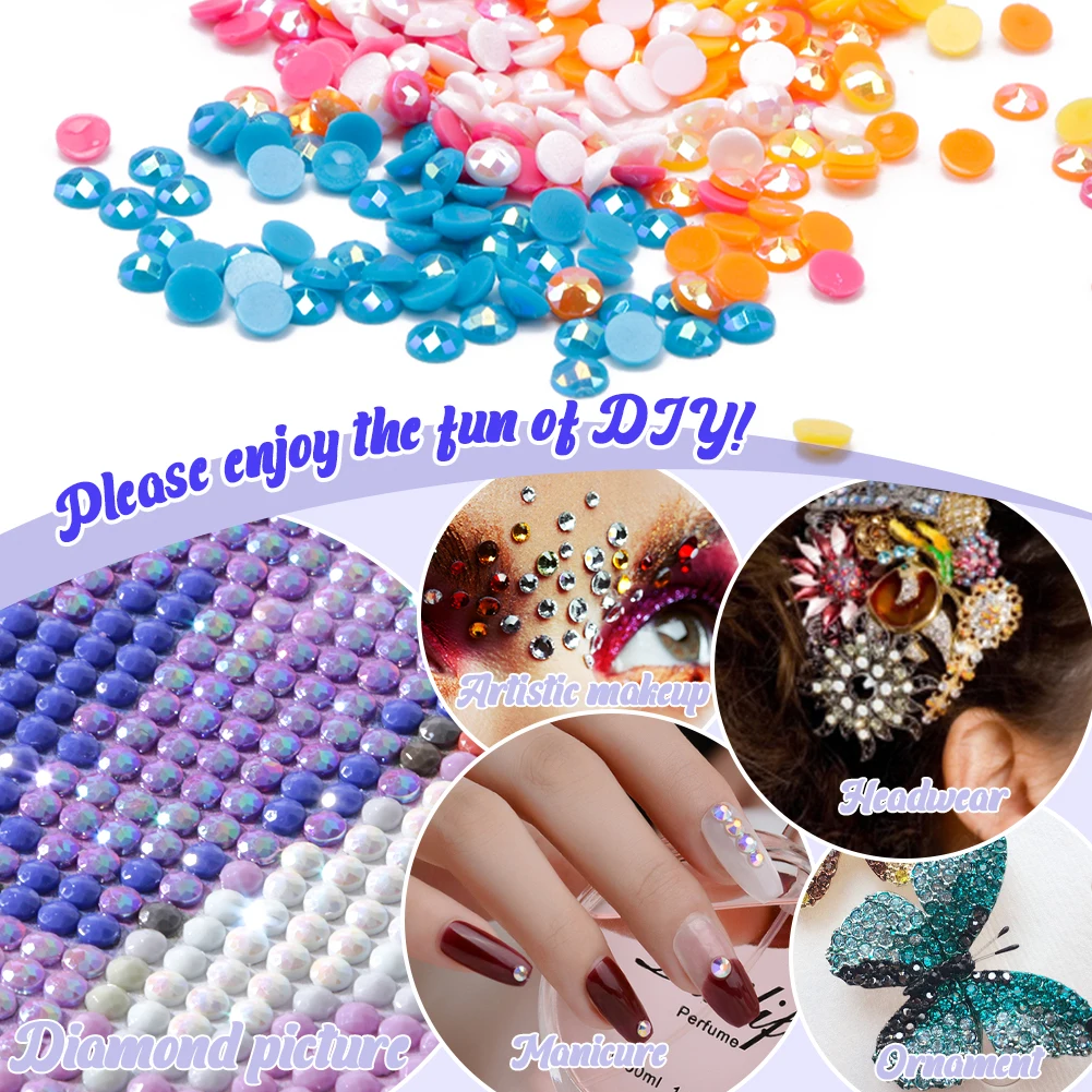 35 Colors Square/Round Diamond Resin Beads Diamond Art Kit AB Drill Gem Art Nails Crafts for 5D Diamond Painting Accessories
35 Colors Square/Round Diamond Resin Beads Diamond Art Kit AB Drill Gem Art Nails Crafts for 5D Diamond Painting Accessories