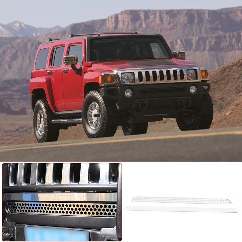For 2005-2009 Hummer H3 stainless steel car styling front bumper grille air intake cover mesh sticker car exterior accessories 
For 2005-2009 Hummer H3 stainless steel car styling front bumper grille air intake cover mesh sticker car exterior accessories