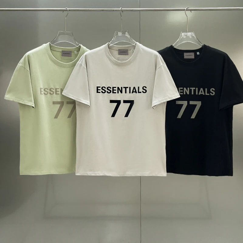 2023 Summer Men's Essentials T-shirt High Quality Flocking Logo Short Sleeve High Street Hip hop Unisex Oversized Cotton Tees
2023 Summer Men's Essentials T-shirt High Quality Flocking Logo Short Sleeve High Street Hip hop Unisex Oversized Cotton Tees