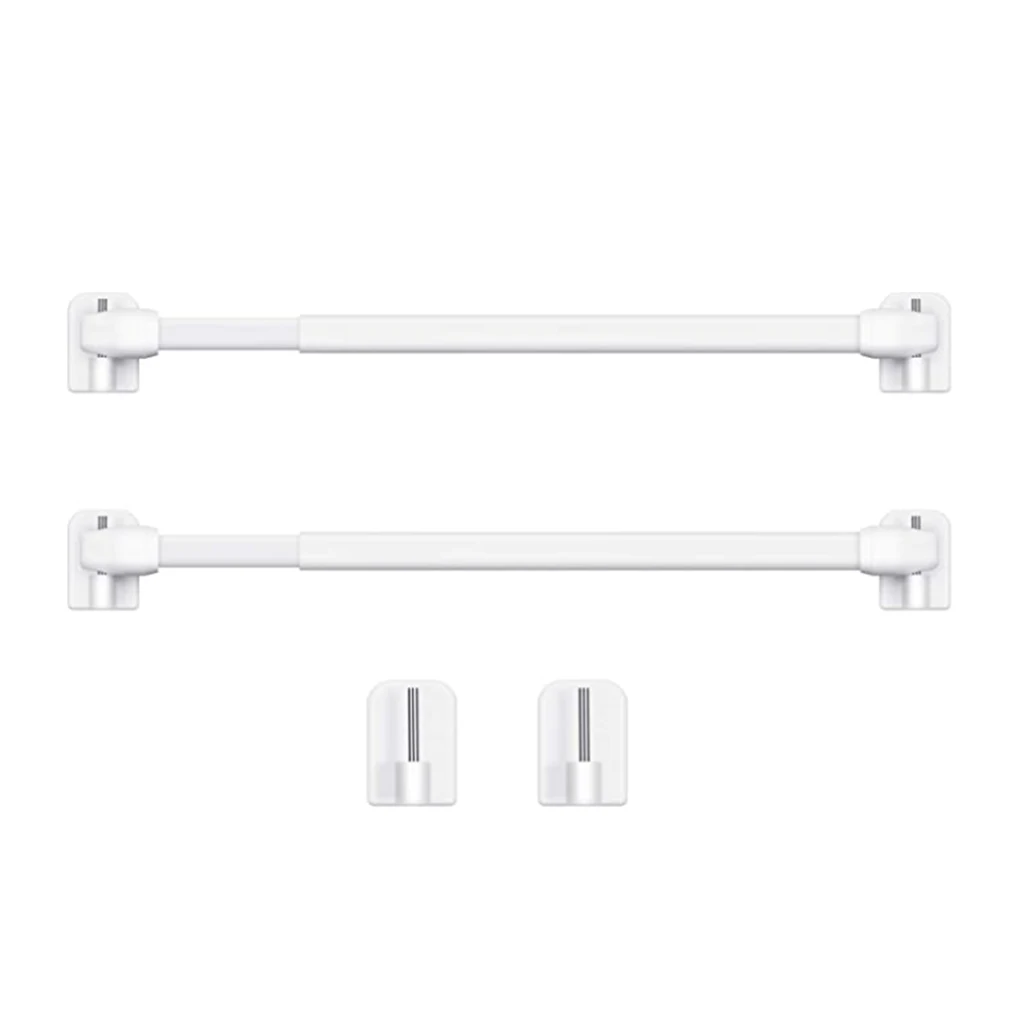

2 Pieces Curtain Rod Extendable Window Cupboard Stick Tension Pole Without Drilling Rods for Home Bathroom Hotel
