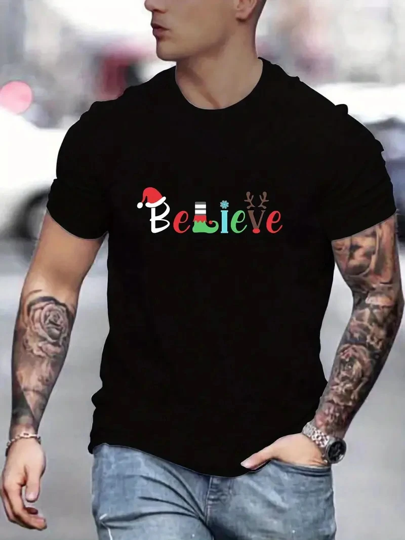 Funny Christmas Letter Print T Shirt For Men Hip Hop Trend Harajuku X'mas Clothing Fashion O-neck Short Sleeve T-Shirt Loose Top
Funny Christmas Letter Print T Shirt For Men Hip Hop Trend Harajuku X'mas Clothing Fashion O-neck Short Sleeve T-Shirt Loose Top
