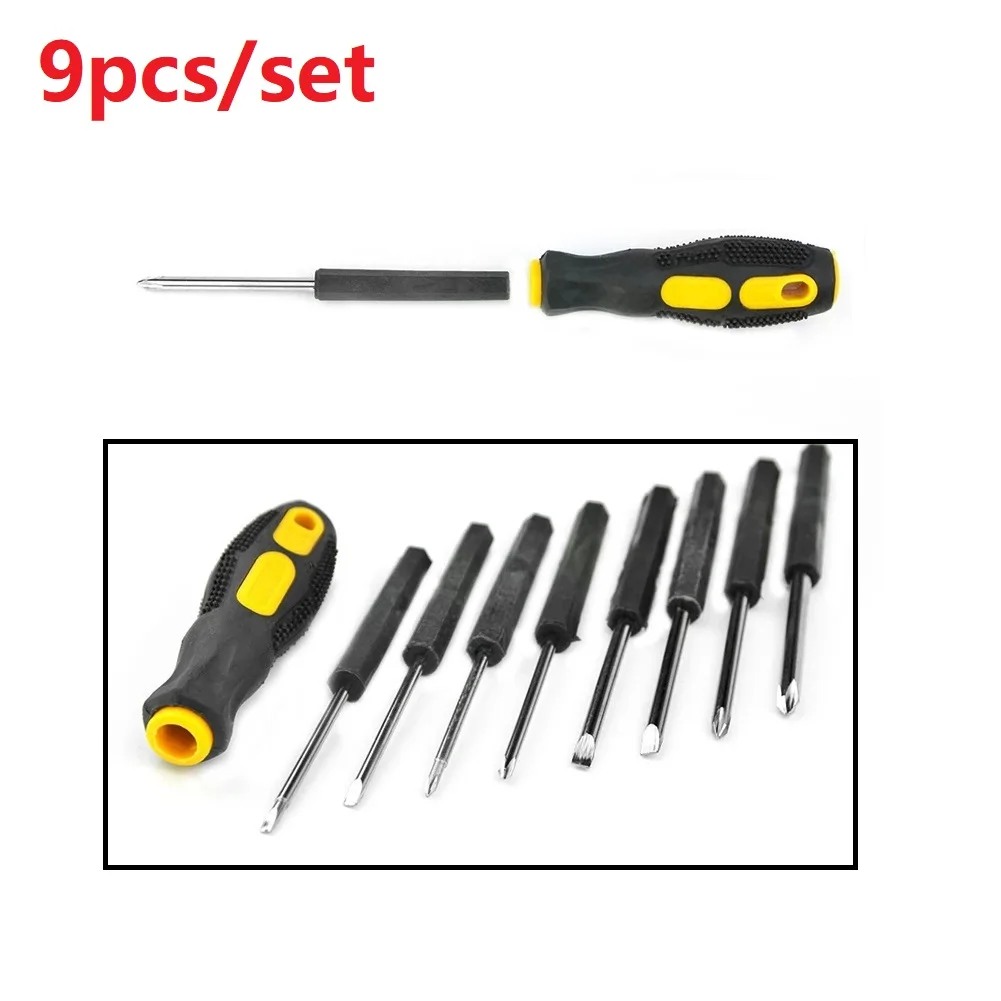 9pcs Small Screwdriver Multifunction Screwdriver Kit For Repairing Electrical Appliances Clocks Replaceable Flat/Cross Bits
9pcs Small Screwdriver Multifunction Screwdriver Kit For Repairing Electrical Appliances Clocks Replaceable Flat/Cross Bits