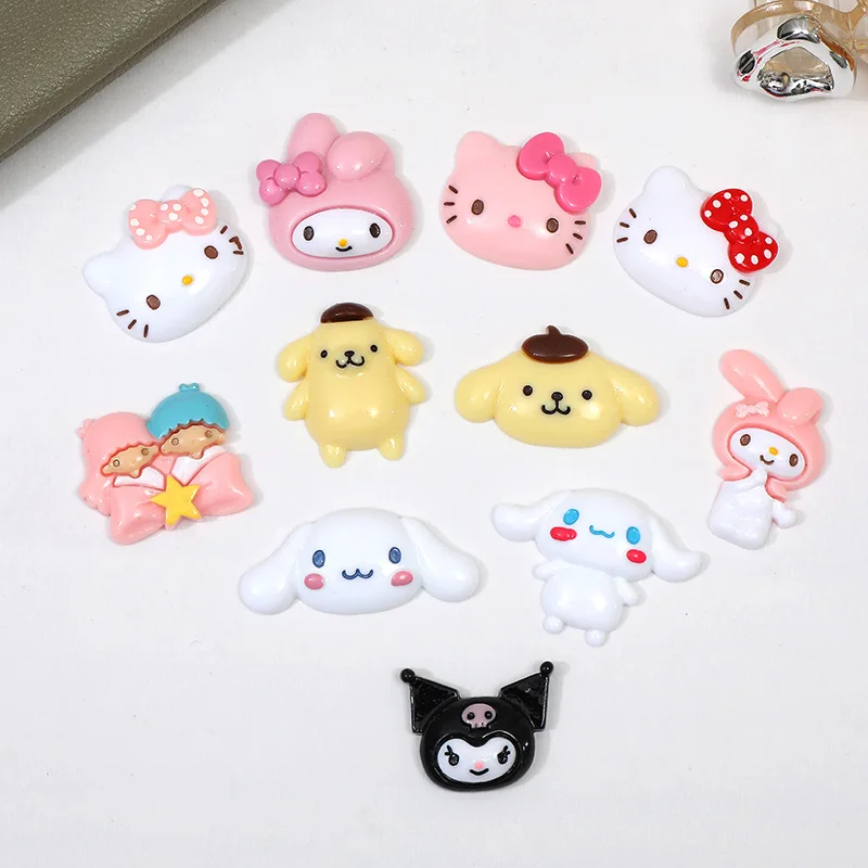 10pcs Kawaii Sanrios Resin Accessories KTcat Kuromi My Melody Cinnamoroll DIY Phone Shell Hair Storage Box Patch Decoration
10pcs Kawaii Sanrios Resin Accessories KTcat Kuromi My Melody Cinnamoroll DIY Phone Shell Hair Storage Box Patch Decoration