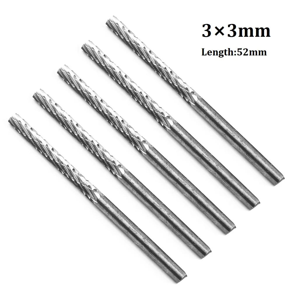 5 Pcs Rotary File HSS Milling Cutter 3×3mm 52mm Length Straight Shank Burring Tool For Wood Carving Trimming Tools Accessories
5 Pcs Rotary File HSS Milling Cutter 3×3mm 52mm Length Straight Shank Burring Tool For Wood Carving Trimming Tools Accessories