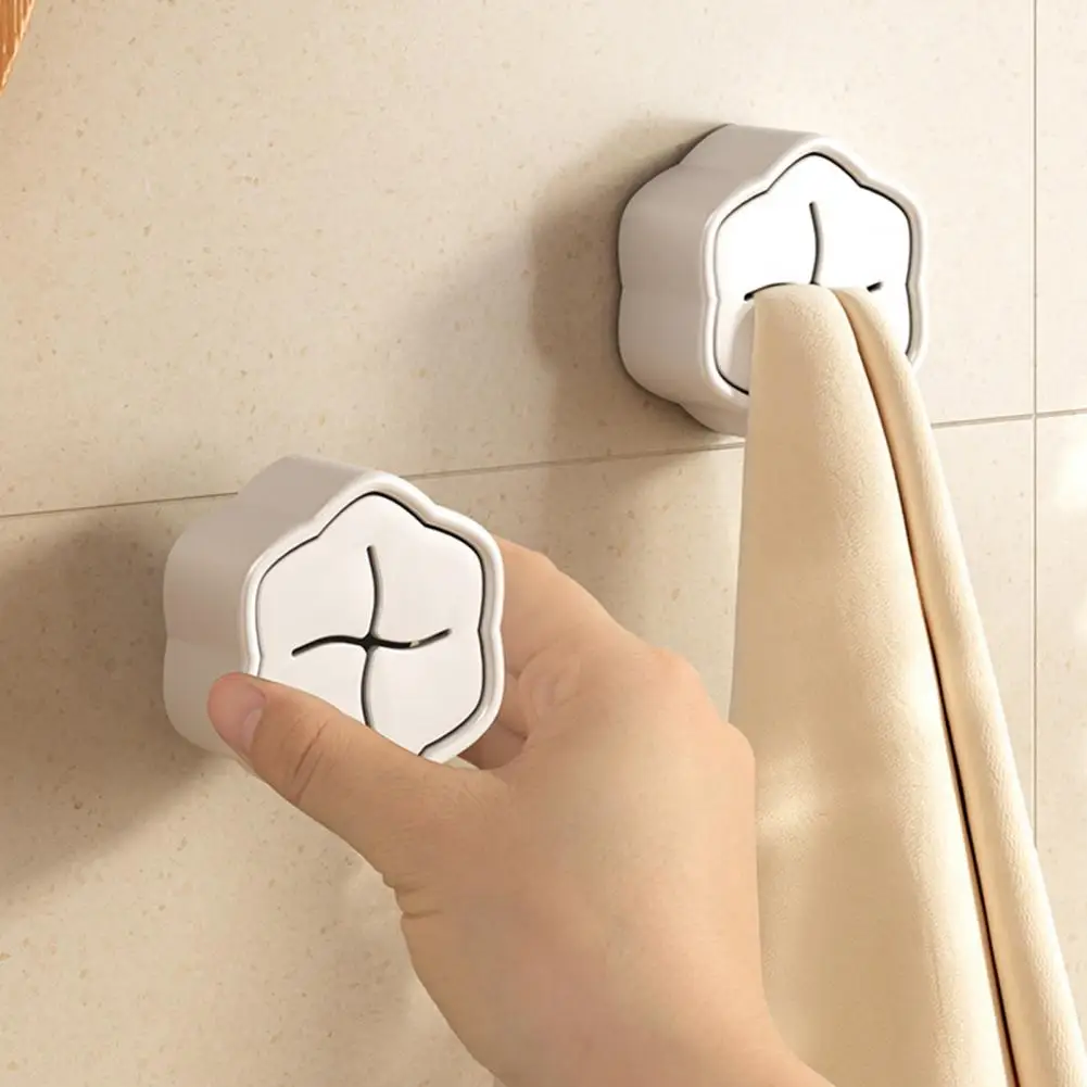 

Towel Holder Sucker Anti-deformation Save Space Strong Load Bearing Easy Access Kids Towel Holder Towel Hanger Hang Towel