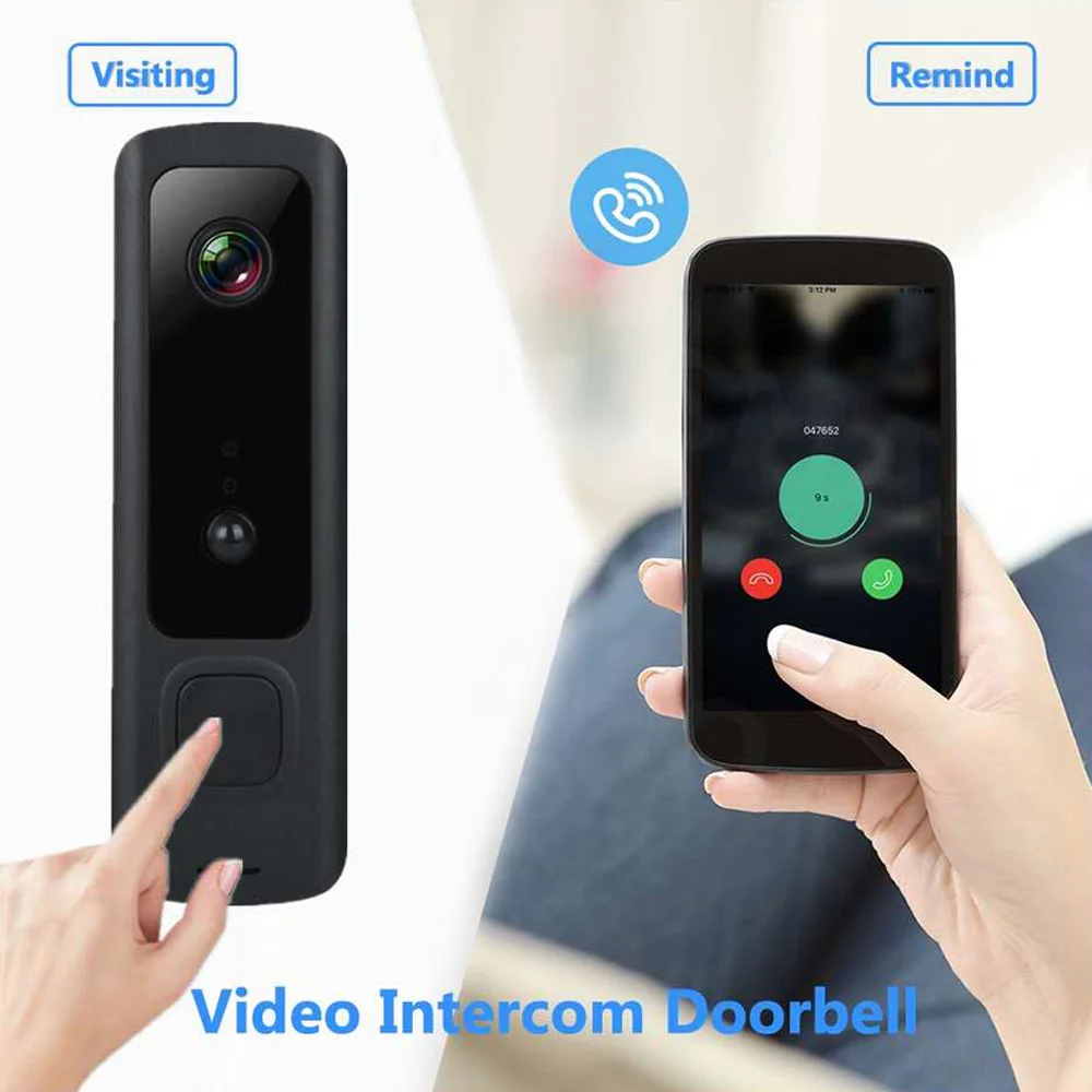 Tuya Wi-Fi Video Doorbell 720P Visual Real-time Intercom Video Bell PIR Detection Night Vision 2-Way Talk Home Security Camera
Tuya Wi-Fi Video Doorbell 720P Visual Real-time Intercom Video Bell PIR Detection Night Vision 2-Way Talk Home Security Camera