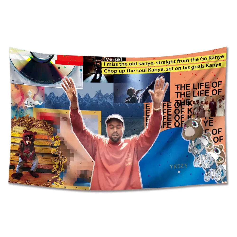 Kanyes West Rock Rapper Hang Cloth Tapestry Banners And Flags For Bar Or Room Wall Decoration
Kanyes West Rock Rapper Hang Cloth Tapestry Banners And Flags For Bar Or Room Wall Decoration