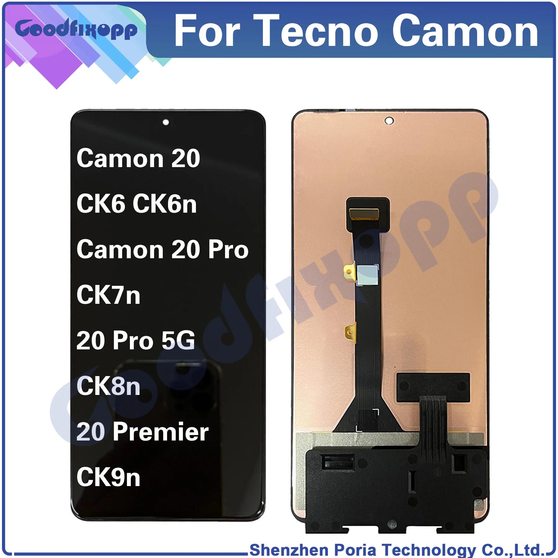 For Tecno Camon 20 Pro 5G / 20 Premier CK6 CK6N CK7N CK8N CK9N LCD Display Touch Screen Digitizer Assembly Repair Parts Replace
For Tecno Camon 20 Pro 5G / 20 Premier CK6 CK6N CK7N CK8N CK9N LCD Display Touch Screen Digitizer Assembly Repair Parts Replace