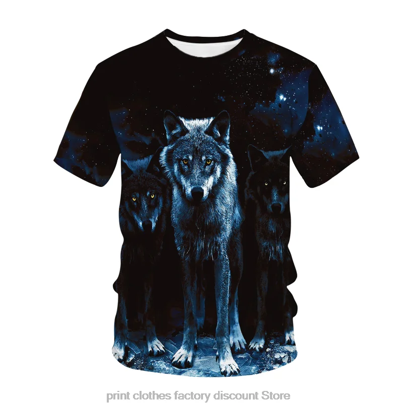 Wolf Various Styles of 3d Printing Summer Men's T-shirt New Short-sleeved Animal 3D Printed T-shirt Street Trend Pullover
Wolf Various Styles of 3d Printing Summer Men's T-shirt New Short-sleeved Animal 3D Printed T-shirt Street Trend Pullover