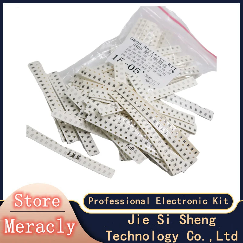 0805 SMD Resistor Kit Assorted Kit 1ohm-1M ohm 1% 33valuesX 20pcs=660pcs Sample Kit
0805 SMD Resistor Kit Assorted Kit 1ohm-1M ohm 1% 33valuesX 20pcs=660pcs Sample Kit