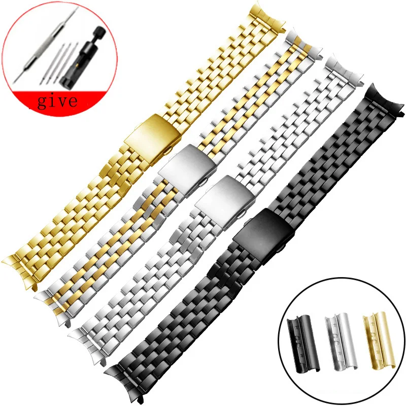 Fine Steel Watchband Universal Arc Mouth Men's Black WatchChain Metal Strip Double Press Folding Buckle12 14 16 18 20 22 24mm
Fine Steel Watchband Universal Arc Mouth Men's Black WatchChain Metal Strip Double Press Folding Buckle12 14 16 18 20 22 24mm