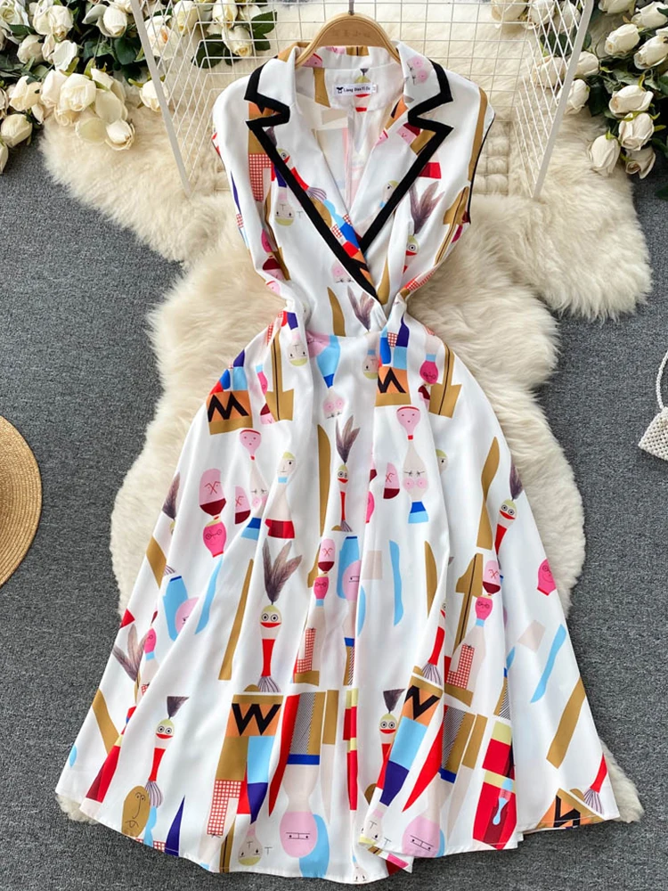 FMFSSOM Summer NeW Women Vintage Casual Print Turn Down Collar High Waist Slim Dress Fashion Short Sleeve A-Line Dresses
FMFSSOM Summer NeW Women Vintage Casual Print Turn Down Collar High Waist Slim Dress Fashion Short Sleeve A-Line Dresses