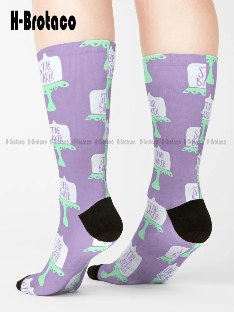 

Star Baker Great British Bake Off Design Gbbo Socks Men'S Novelty Socks Ladies Sports Custom Gift Harajuku Gd Hip Hop Cartoon