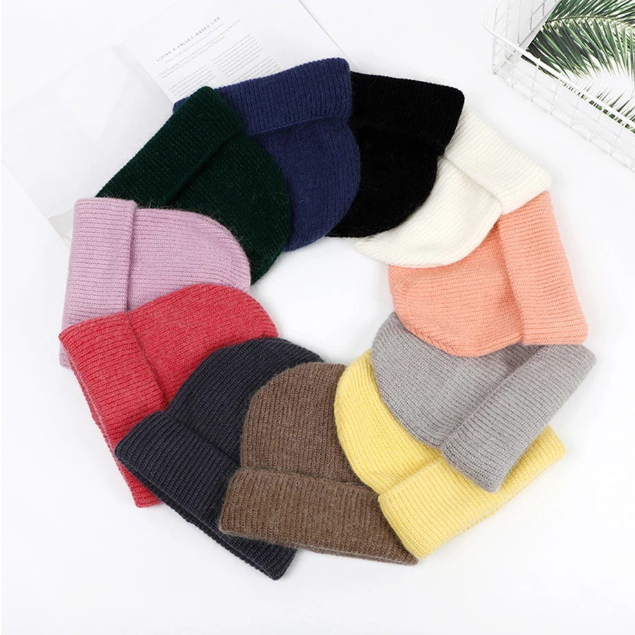 Winter Hat For Women Beanies Hat Soft Warm Wool Cashmere Hat Solid Rabbit Fur Knitted Hat Female Bonnet Woman Knit Cap
Winter Hat For Women Beanies Hat Soft Warm Wool Cashmere Hat Solid Rabbit Fur Knitted Hat Female Bonnet Woman Knit Cap