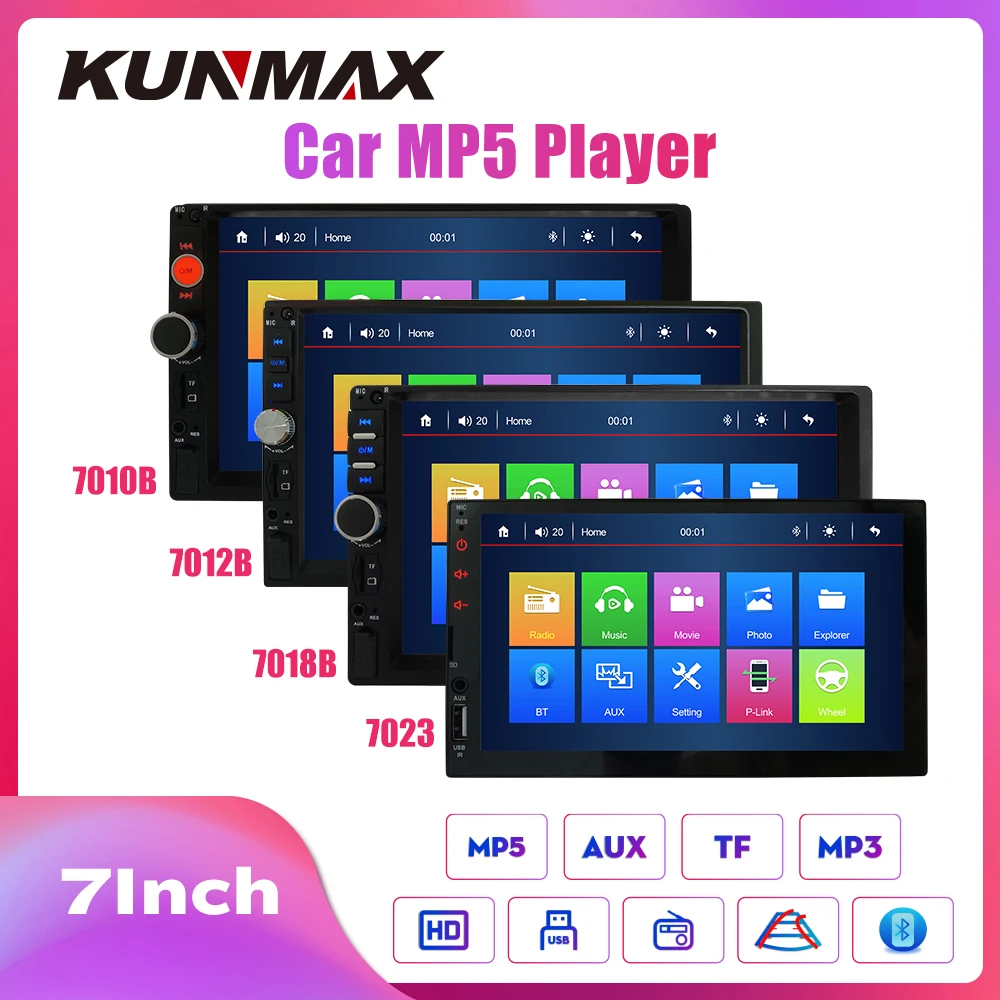 7" Touch Screen Car Radio Double Din Car Stereo MP5 MP3 Player with Bluetooth FM/USB/AUX
7" Touch Screen Car Radio Double Din Car Stereo MP5 MP3 Player with Bluetooth FM/USB/AUX