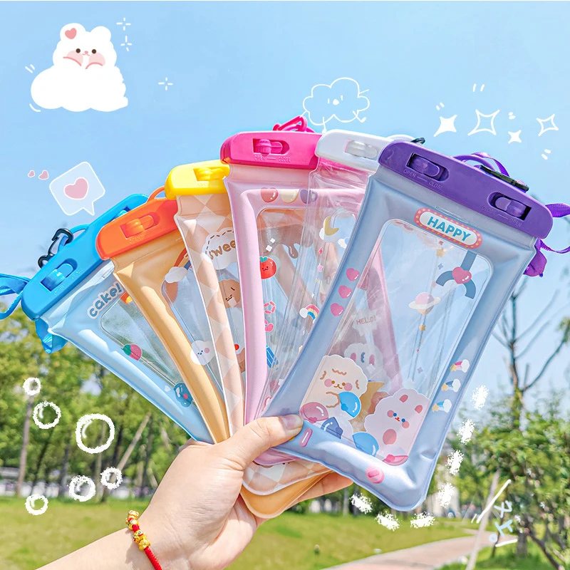Cartoon Phone Waterproof Bag with Lanyard Outdoor Sealed Mobile Phone Cover Drifting Swimming Touch Screen Protective Cover
Cartoon Phone Waterproof Bag with Lanyard Outdoor Sealed Mobile Phone Cover Drifting Swimming Touch Screen Protective Cover