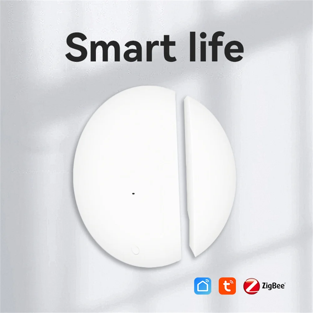 

Смарт-датчик двери Tuya Zigbee, Wi-Fi детектор открытия и закрытия дверей, охранная система для умного дома, управление через приложение