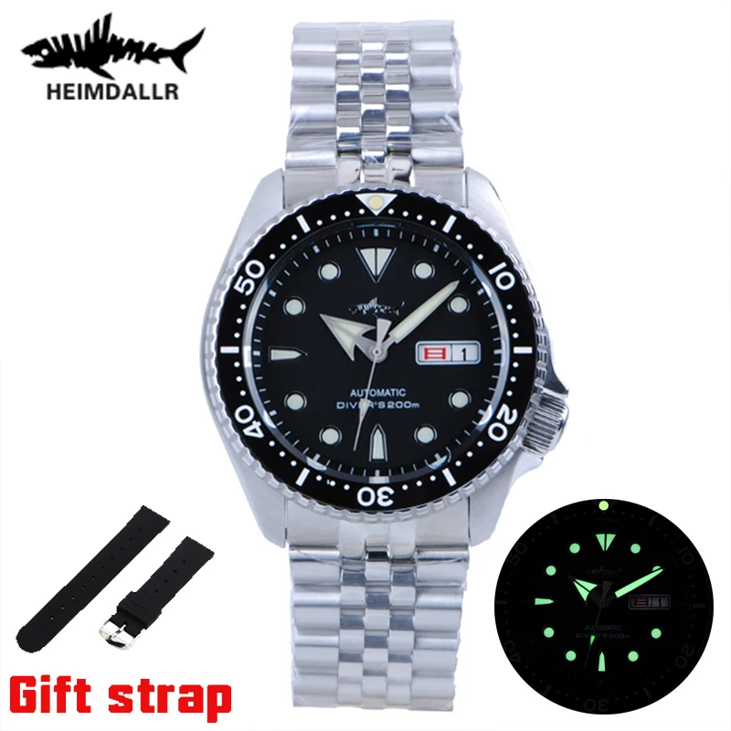 HEIMDALLR Men's Diver Watch Brand Luxury Luminous Black Dial Sapphire 200m Water Resistance Automatic Movement Mechanical Watch
HEIMDALLR Men's Diver Watch Brand Luxury Luminous Black Dial Sapphire 200m Water Resistance Automatic Movement Mechanical Watch