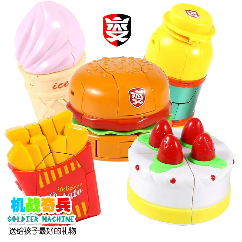 Burger Transformation Robot Toys Deformation French Fries Cake Plastic Food Play Collection Kids Best Gift Education Toy
Burger Transformation Robot Toys Deformation French Fries Cake Plastic Food Play Collection Kids Best Gift Education Toy