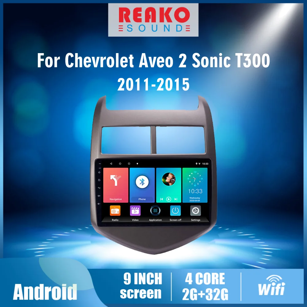 REAKOSOUND 2 Din Car Radio Android 9 inch Touch screen GPS Navigation Multimedia Player for Chevrolet Aveo 2011 2012 2013
REAKOSOUND 2 Din Car Radio Android 9 inch Touch screen GPS Navigation Multimedia Player for Chevrolet Aveo 2011 2012 2013