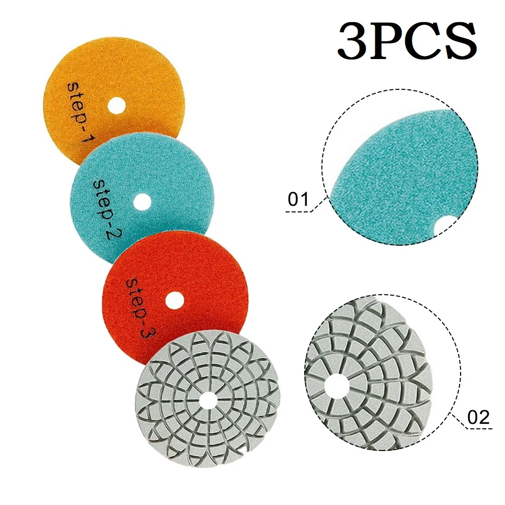 3PCS 3/4 Inch 80/100mm Dry/wet Diamond 3 Step Polishing Pads Granite Polishing Tool Power Tools Polisher
3PCS 3/4 Inch 80/100mm Dry/wet Diamond 3 Step Polishing Pads Granite Polishing Tool Power Tools Polisher