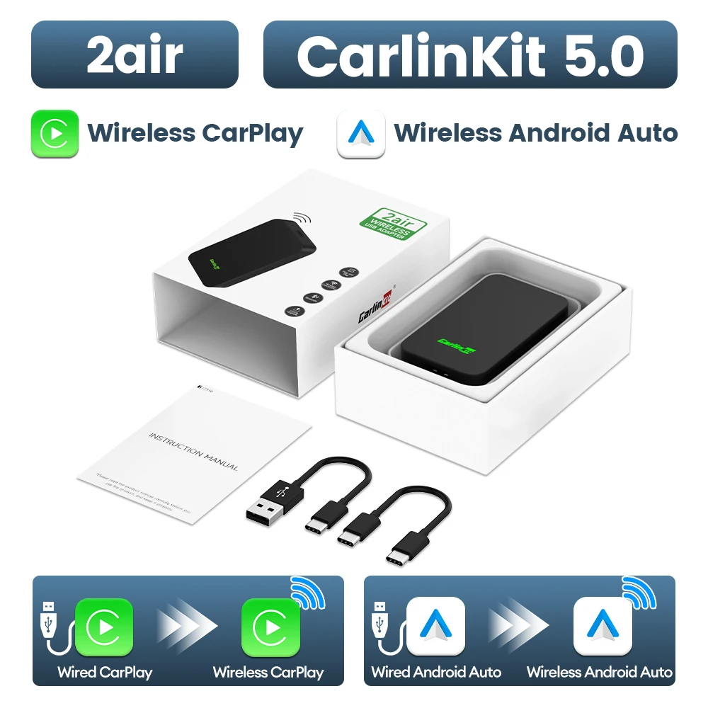 Беспроводной Адаптер Carlinkit 5.2Air Original Для Android Auto И CarPlay, 5G Wi-Fi, Plug & Play
Беспроводной Адаптер Carlinkit 5.2Air Original Для Android Auto И CarPlay, 5G Wi-Fi, Plug & Play