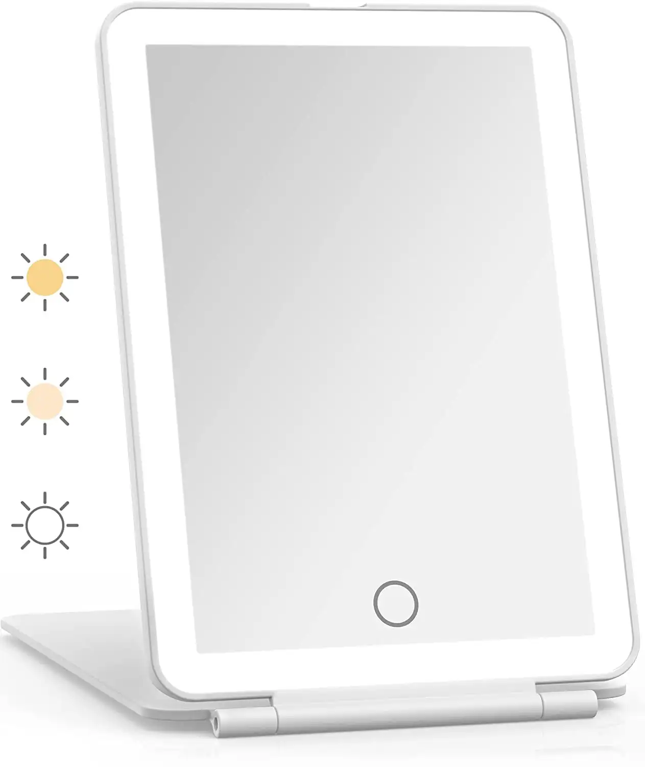 Folding Travel Lighted Makeup Mirror with 3 Colors Light Modes USB Portable 7.9 in Touch Screen
Folding Travel Lighted Makeup Mirror with 3 Colors Light Modes USB Portable 7.9 in Touch Screen