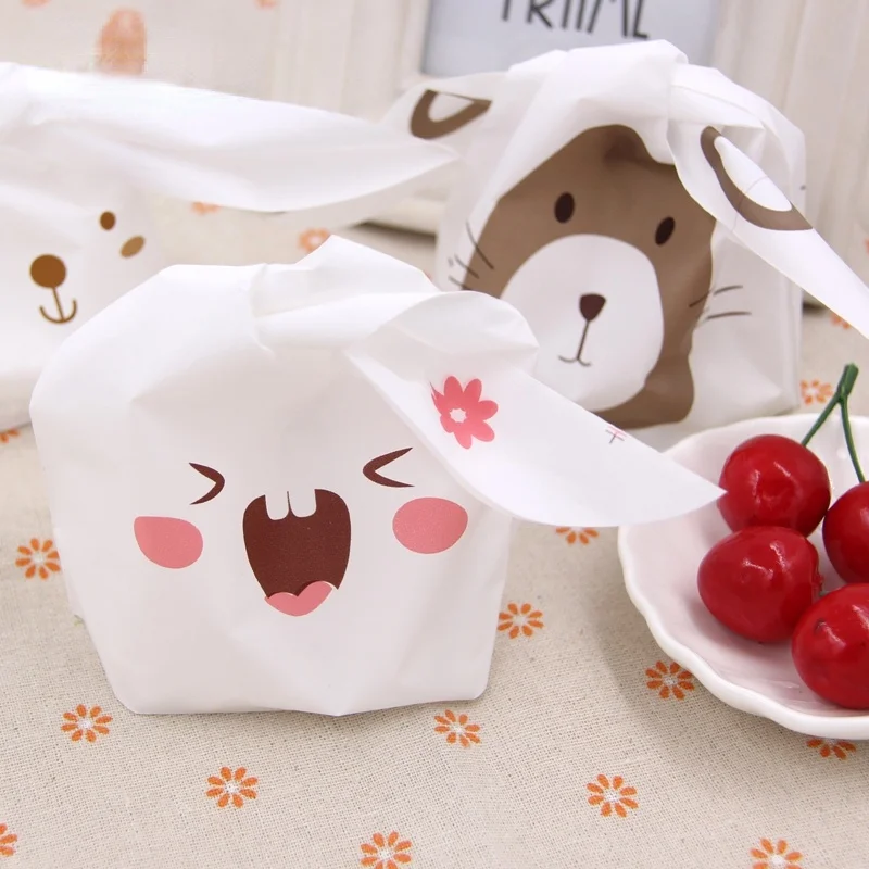 10/50pcs/lot Cute Rabbit Ear Bags Cookie Plastic Bags&Candy Gift Bags For Biscuits Snack Baking Package And Event Party Supplies
10/50pcs/lot Cute Rabbit Ear Bags Cookie Plastic Bags&Candy Gift Bags For Biscuits Snack Baking Package And Event Party Supplies