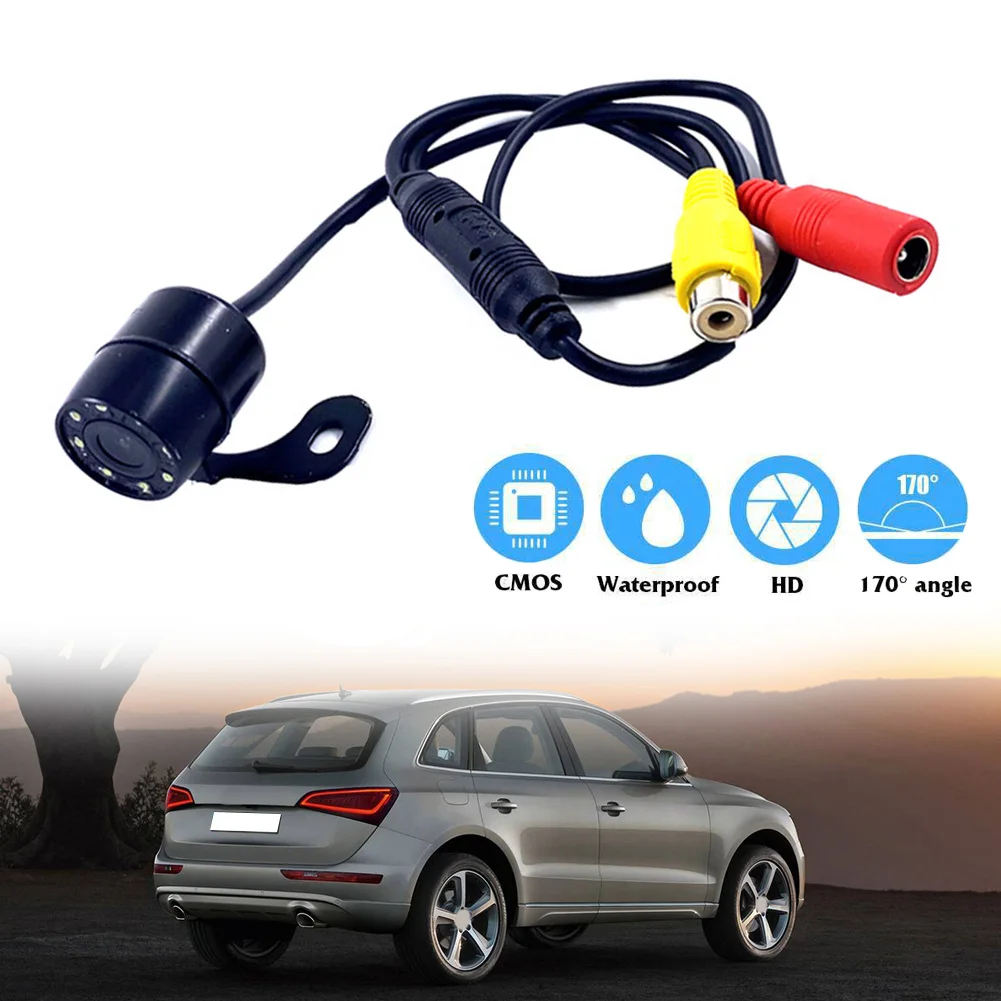

Reversing Camera Rear View Camera Wired Angle Car Hd Wide With 8 Led 170 Degrees Black Camera Parking Reversing